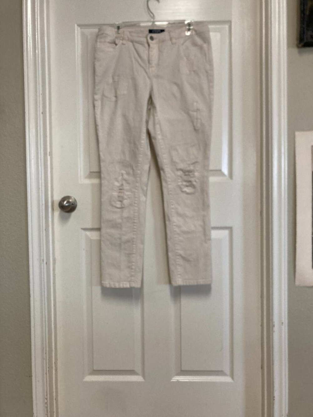 CHAPS denim jeans cream size 10 women's